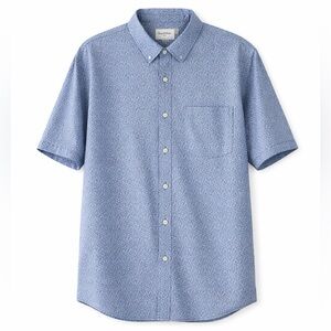 Goodfellow & Co Men's Gray Patterned Button Down Shirt size XXL Tall